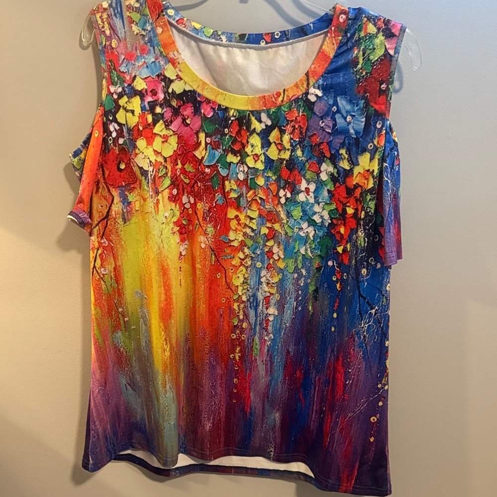 Colorful Sleeveless Women's Top